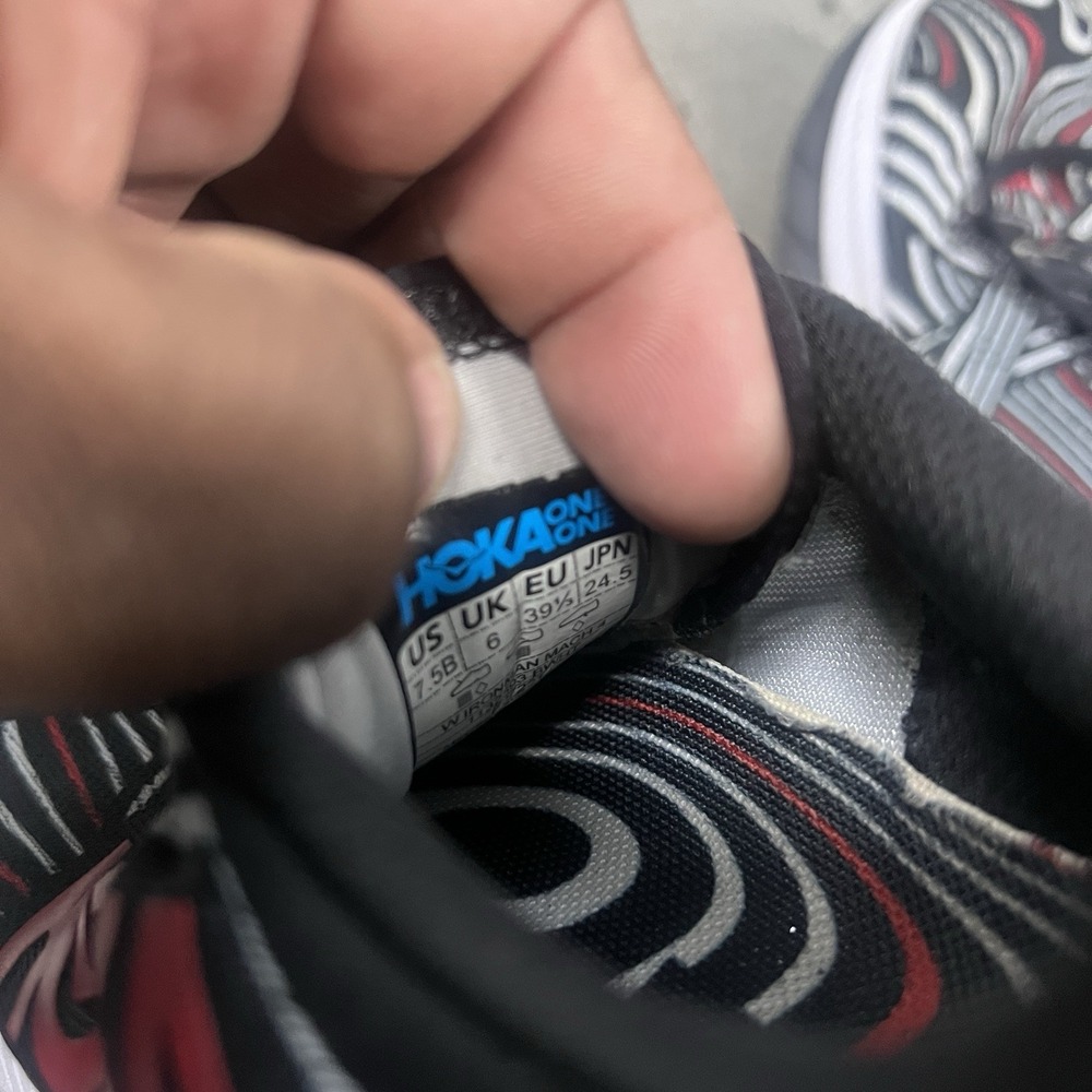 Hoka One One Mach 5 Running Shoes Black White Red Womens Size 7.5 B Marathon - Picture 7 of 9